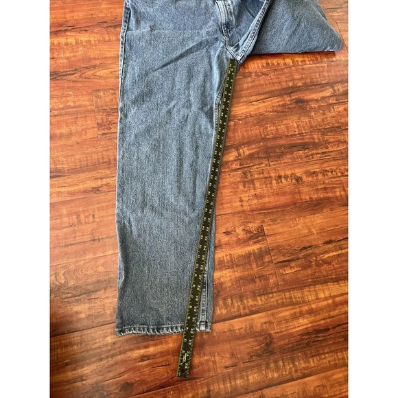 Wrangler Mens Denim Jeans Actual 46X32 Pockets Workwear Blue Casual - Picture 9 of 11